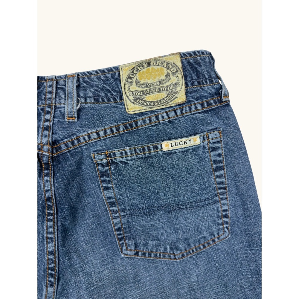 Lucky Brand Dungarees Mens 8/29 Blue Straight Leg Jeans Made in USA Medium Wash